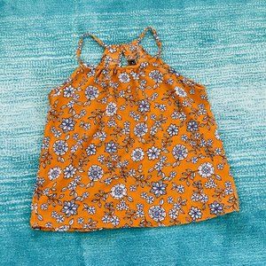 Jeans Warehouse Mustard Floral Tank Top